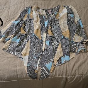 Chico Women's Multicolor Paisley Top